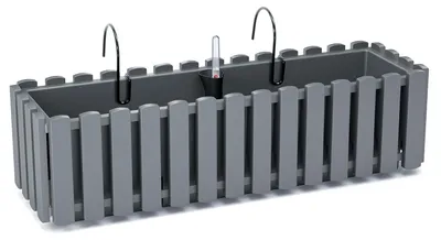 Productafbeelding van Truhlík met metalen bevestiging, model BOARDEE FENCYCASE, breedte 58 cm - kleur: grijzen steen