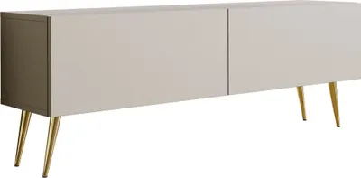 Produktbild von TV-SCHRANK: Kaschmir, Goldene Beine, 140 x 52 x 32 cm