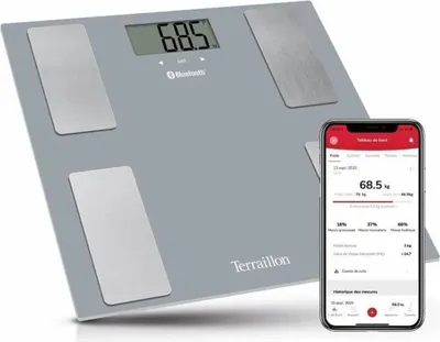 Obrázok produktu pre Terraillon Sas TERRAILLON 14754 Smart Connect Pilkas El. svarstyklės ir kūno analizatorius