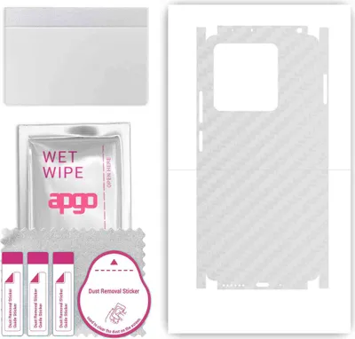 Produktbild von apgo Rückseite + Seiten Schutzfolie, Skin, kompatibel mit Xiaomi Redmi Note 13 5G, Hinten Displayschutzfolie aus Vinylfolie, kratzfest, einfache Montage - Transparenter Kohlenstoff
