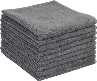 Produktbild von Mikrofasertücher Grau 30x30cm 9er Set - Spüllappen Küchenlappen super saugfähig und dick