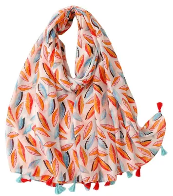 Produktbild von Schal Damen Oversize Deckenschal mit Fransen 180 x 90 cm Polyester bunt