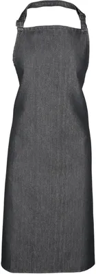 Zdjęcie produktu dla Premier Workwear PR150 | Fartuch śliniakowy 'Colours' - Można prać w temperaturze 60°C - Kolor: Black Denim (ok. Pantone 433) - Rozmiar: 72 x 86 cm