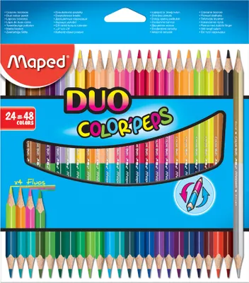 Produktbild von Maped Dreikant Buntstift COLOR'PEPS DUO 24er Kartonetui