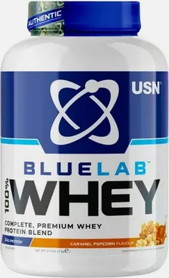Produktbild von USN Blue Lab Whey- 2 kg Caramel Popcorn