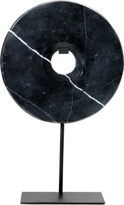 Image de Objet décoratif marbre noir 25x9x40cm