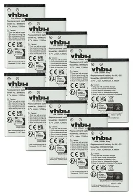 Produktbild von vhbw 10x Akku Ersatz für Snom 10000058 für Handy Smartphone Telefon (1200 mAh, 3,7 V, Li-Ion)