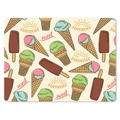 Produktbild von MuchoWow® Mauspad Mousepad Lebensmittel - Muster - Eiscreme 23x19 cm - Mousepads - Maus Mat - Pad - Mausunterlage - Schreibtischunterlage - Mauspad