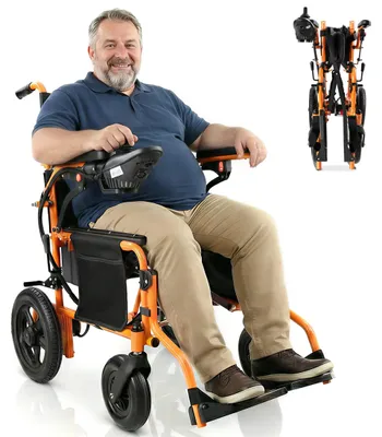 Produktbild von Elektrischer Rollstuhl - Faltbarer Leichtgewicht-Rollstuhl - 500-W-Motor - 13-Ah-Lithiumakku inklusive - Reichweite 24 km - Tragkraft 150 kg - Gewicht 25,45 kg
