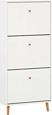 Produktbild von Schuhschrank mit 3 Klappen BELFORT-80 in weiß matt