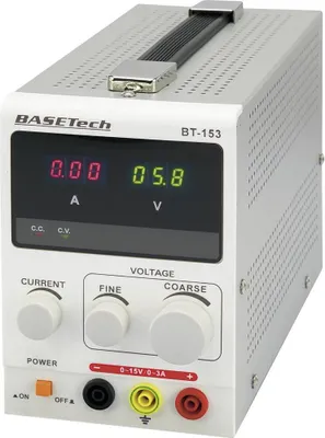 Produktbild von Basetech BT-153 Labornetzgerät, einstellbar 0 - 15 V/DC 0 - 3 A 45 W Anzahl Ausgänge 1 x