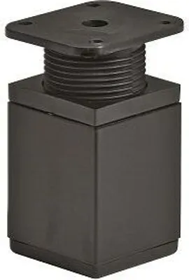 Produktbild von Hettich Möbelfuß 4,0 x 6,0 - 7,5 cm Stahl schwarz - 1 Stück