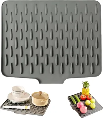 Produktbild von Abtropfmatte aus Silikon für die Küche und das Badezimmer, 40 x 32,5 cm