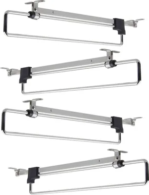 Produktbild von 4er Set Kleiderbügelhalter ausziehbar 30-55 cm | ausziehbare Kleiderstange für Schrank | Kleiderbügelauszug zum Schrauben | platzsparende Kleiderstange für Kleiderbügel & Hosenbügel | Schrankzubehör