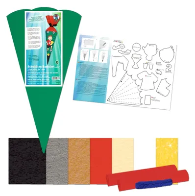 Produktbild von Schultüten-Bastelset-Mini Fußballer grün