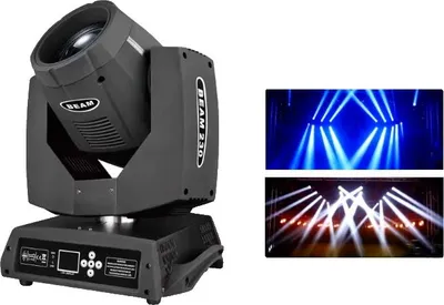 Image de Projecteur à tête mobile, puissance 230W, 14 couleurs + blanc, 17 gobos + ouvert, 1 lumière, prise EU