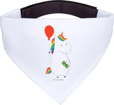 Produktbild von Mr. & Mrs. Panda Halstuch Hund Einhorn Luftballon - Weiß - Geschenk, Unicorn, Bandana, Freundin, Geld, für, Hundehalstuch, Hundeschal, Einhörner, Hunde Hals Tuch