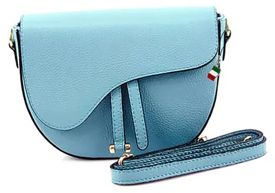 Image de Sac Florence en cuir bleu clair D2OTF810H
