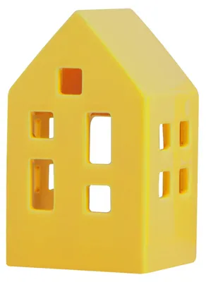 Produktbild von Teelichthaus Keramik Nyhavn Gelb 15,6x9,7x6,6 cm, Dekoration, Lichtspender