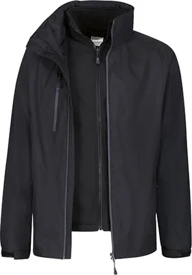 Produktbild von Regatta Honestly Made TRA154 | Herren Jacke, Honestly Made Recycled 3in1 Jacket,wasserdicht - Farbe: Black/Black - Größe: XS