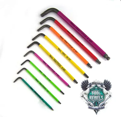 Produktbild von Wera Bicylce Set 4 - 9 teiliges Winkelschlüssel-Set -Innensechskant & Vielzahn