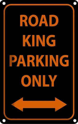 Obrázek produktu pro vianmo Kovová Nástěnná cedule 20x30 cm road king parking only
