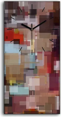 Produktbild von Wandkunst Leinwand Bild Uhr Geräuschlos Kunstdruck 30x60 Abstrakte Kunst - schwarze Hände