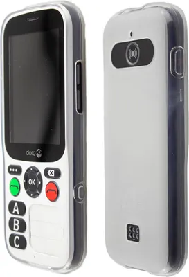 Obrázok produktu pre caseroxx ochranný obal TPU kryt kompatibilný s Doro 730X / 780X, gumená taška na mobilný telefón biela priehľadná