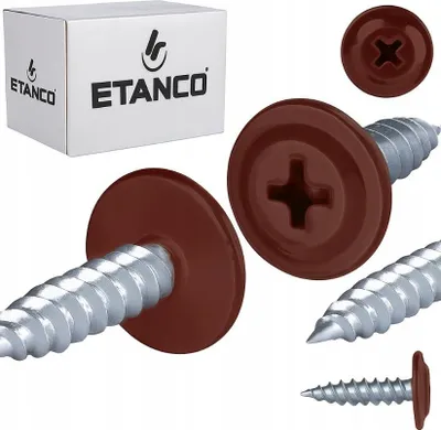 Obrázok produktu pre ETANCO GM-S samorezné skrutky do plechu s plochou hlavou RAL 3009 oxidová červená 4,2 x 19 mm 250 ks.
