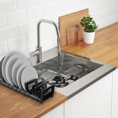 Produktbild von Verstellbarer Aluminium Schotelhalter, schwarz, für Küche