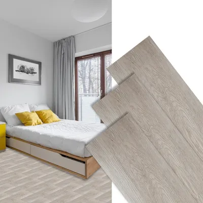 Obrázok produktu pre Samolepiaca vinylová laminátová podlaha SWANEW cca 10m² biely dub