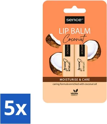 Image de Sence - Hydratation et soin - Duo de baume à lèvres - Nourrissant - 2 x 4,3 g - Emballage avantageux - 5 pièces