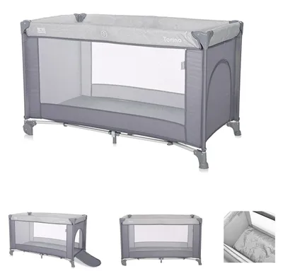 Produktbild von Lorelli TORINO Reisebett & Laufstall 127x68x75 cm, Matratze, Seiteneinstieg mit Reißverschluss, faltbar,