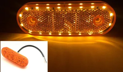 Obrázok produktu pre LED obrysové svetlo 12/24V obrysové svetlo prívesu nákladného vozidla 114x40x25 mm E20 žltá