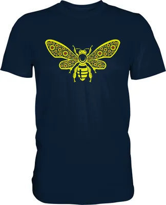Produktbild von Biene Sonnenblumen T-Shirt Imker Geschenk Garten – Navy / 5XL