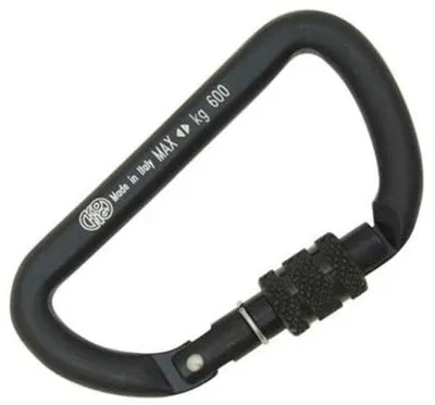 Produktbild von Mini D-Schraubkarabiner Aluminium - Zubehörhalter