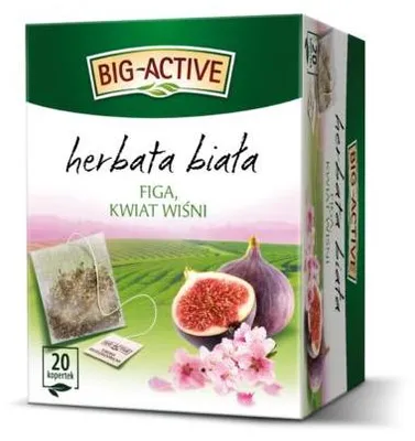 Zdjęcie produktu dla Big-Active Herbata Biała Figa i Kwiat Wiśni (20 torebek x 1,5g) 30g