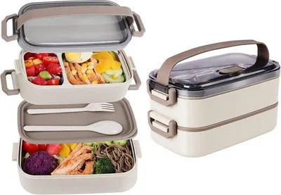 Image de Boîte à lunch en acier inoxydable à double paroi pour adultes