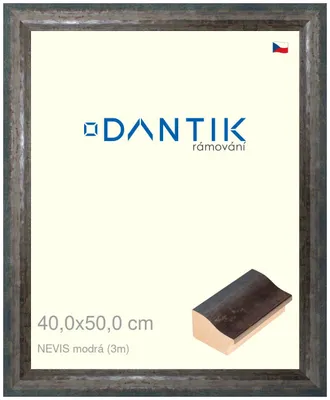 Obrázek produktu pro DANTIK rámeček 40x50 | NEVIS modrá (Plexi Čiré)