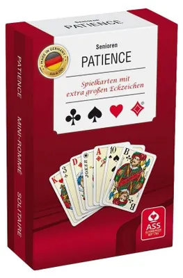 Produktbild von Patience Karten für Senioren mit großen Eckzeichen