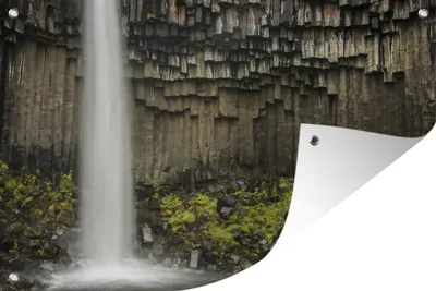 Produktbild von MuchoWow® 60x40 cm Outdoor-Poster Gartendeko Sichtschutz Garten Poster für den Garten  Wasserfall in Island