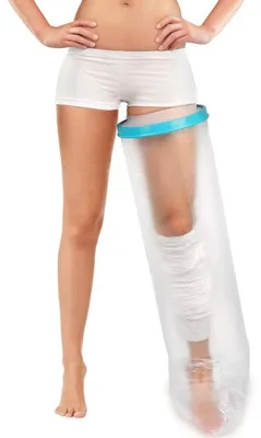 Productafbeelding van Waterdichte Beenbedekking voor Douche en Bad, Herbruikbare Bescherming voor Gips en Verband (104 cm)