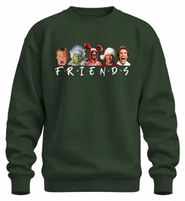 Zdjęcie produktu dla Świąteczne filmy: Kevin, Grinch, Clark. Bluza świąteczna, kolor butelkowej zieleni, rozmiar XXL