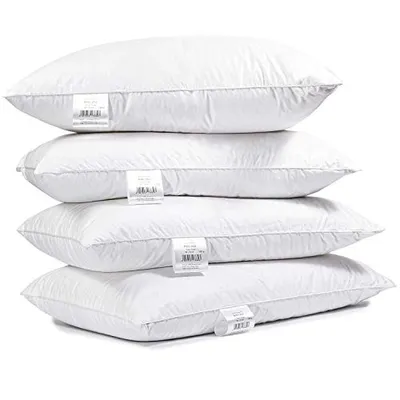 Obrázok produktu pre Súprava 4 vankúšov 50x70 cm 1000 gramov páperia, husacie páperie 100% prírodné 3-komorový poťah na vankúš: 100% bavlna 3-komorový vankúš z páperia