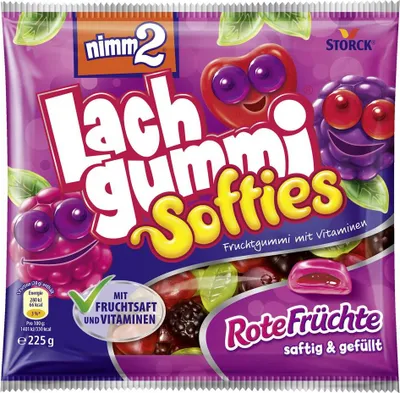 Produktbild von nimm2 Lachgummi Softies Rote Früchte, 225g
