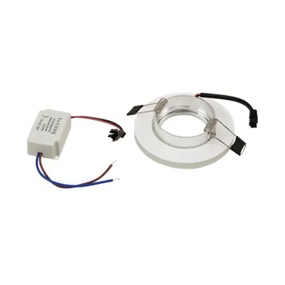 Produktbild von LED Einbaurahmen Glas mit LED-Beleuchtung Ø 90 mm 3000K Warmweiß