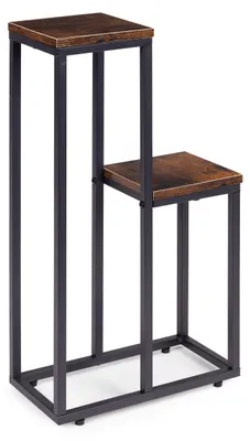 Productafbeelding van ModernHome ME-ATS13 Bloemenrek 67 cm, 2 planken, donker hout