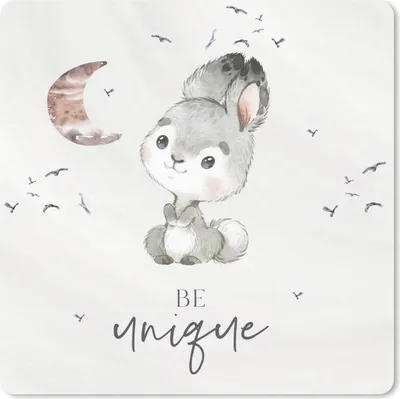 Produktbild von MuchoWow® Mauspad Mousepad Zitate - Kinder - Einzigartig sein - Jungen - Mädchen - Aquarellieren 30x30 cm - Mousepads - Maus Mat - Pad - Mausunterlage - Gaming