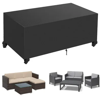 Obrázek produktu pro Ochranná plachta na zahradní nábytek, rozměry 230x165x80 cm, materiál: 420D Oxford, voděodolná, odolná vůči povětrnostním vlivům