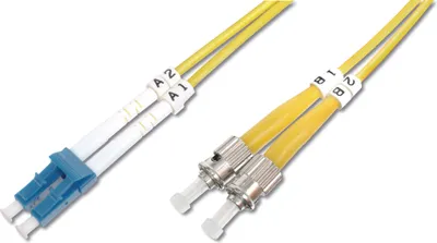 Image de Câble patch FO DIGITUS, LC-Duplex - 2 x ST, OS2, 1,0 m